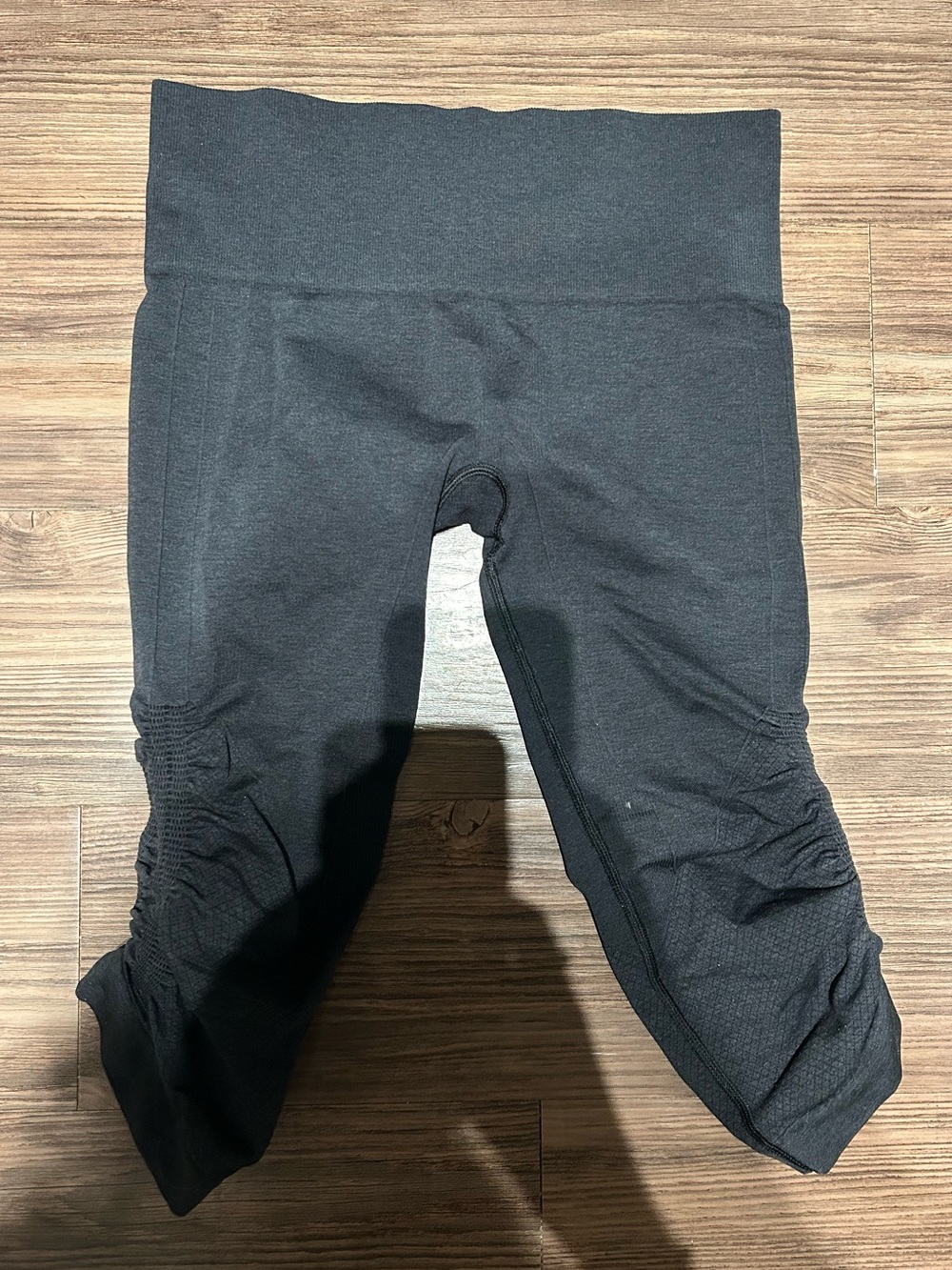 lululemon athletica Black Capri Leggings with Side Ruching
